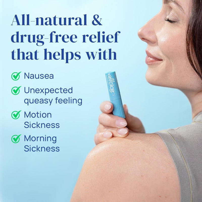 Allclair Nausea Relief Inhaler - Take Control of Motion Sickness, Morning Sickness, Medication, Stress - Fast, Natural, Drug-Free, Non-Drowsy & Portable Travel Essential - Pack of 2 Inhalers - Image 3